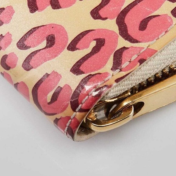 Louis Vuitton Limited Edition Blanc Corail Monogram Vernis Leopard Zippy Wallet - Picture 3 of 10